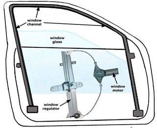 LST Power Window Repair Kit For Abarth Fiat 500 312 (3 Door) – Passenger Front Right, WP-0473-R